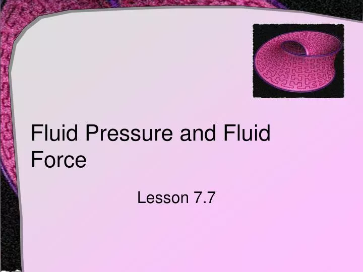 fluid pressure and fluid force n.