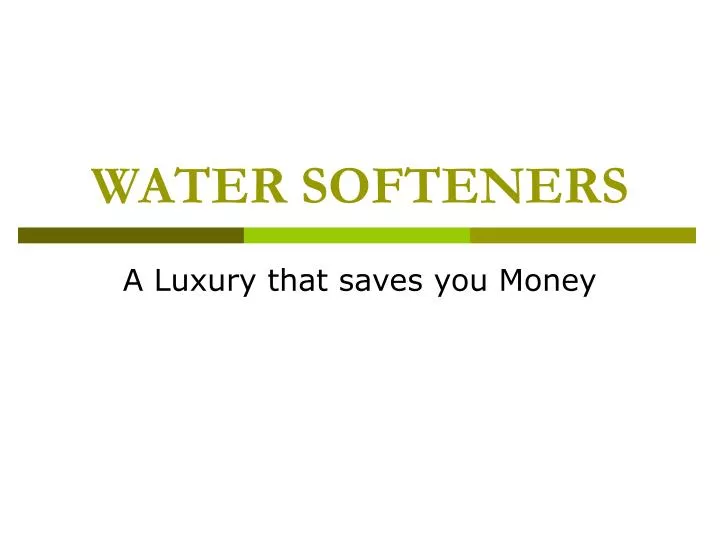 water softeners n.