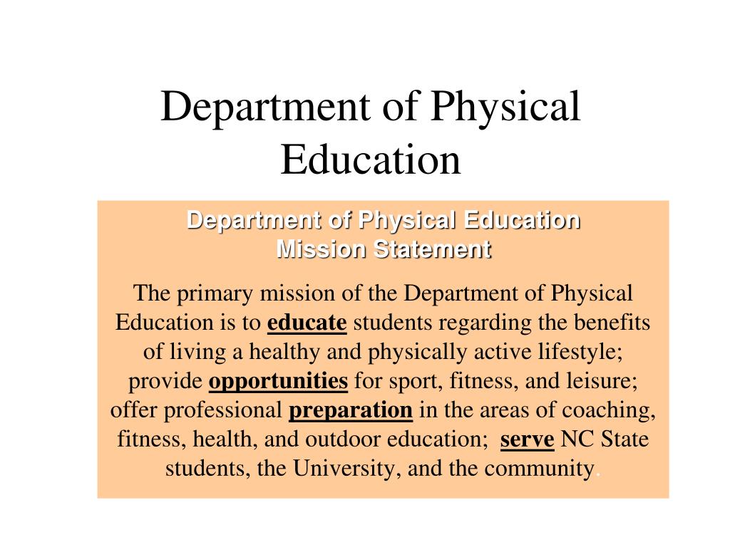 mission statement for physical education