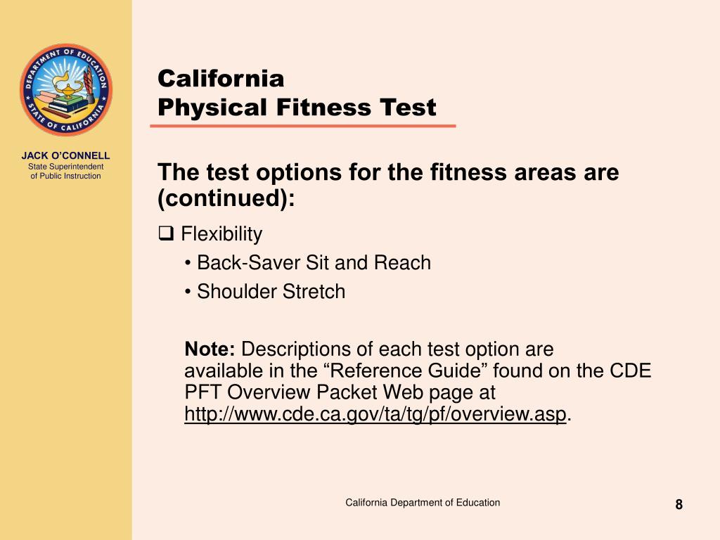 PPT California Physical Fitness Test PowerPoint Presentation, free