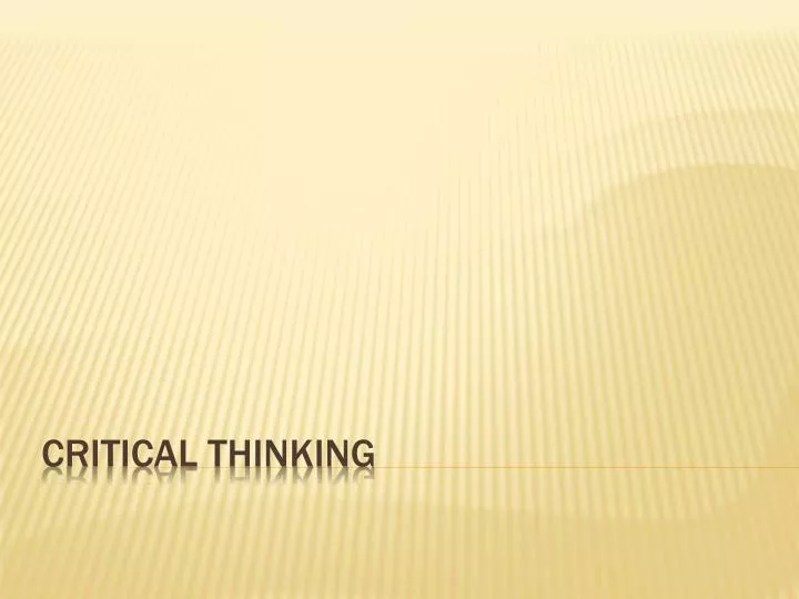 critical thinking n.
