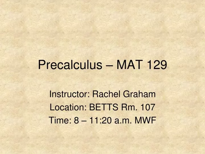 precalculus mat 129 n.