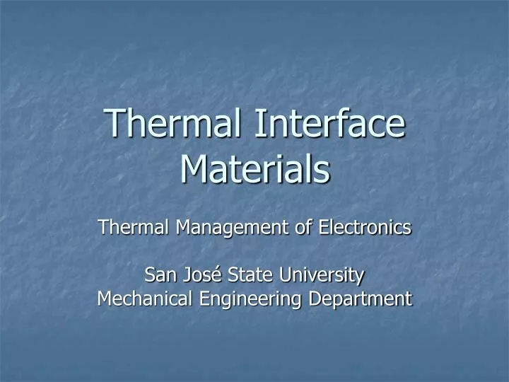 thermal interface materials n.
