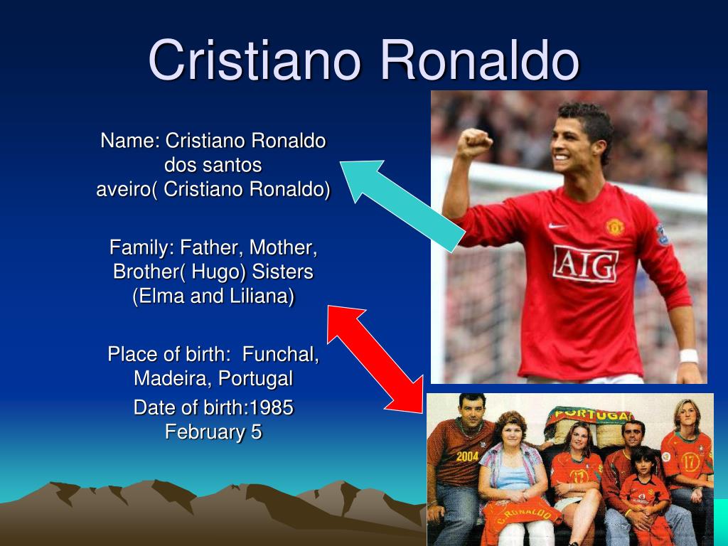 cristiano ronaldo biography ppt