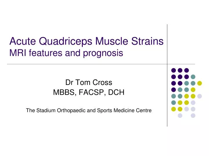 acute quadriceps muscle strains mri features and prognosis n.