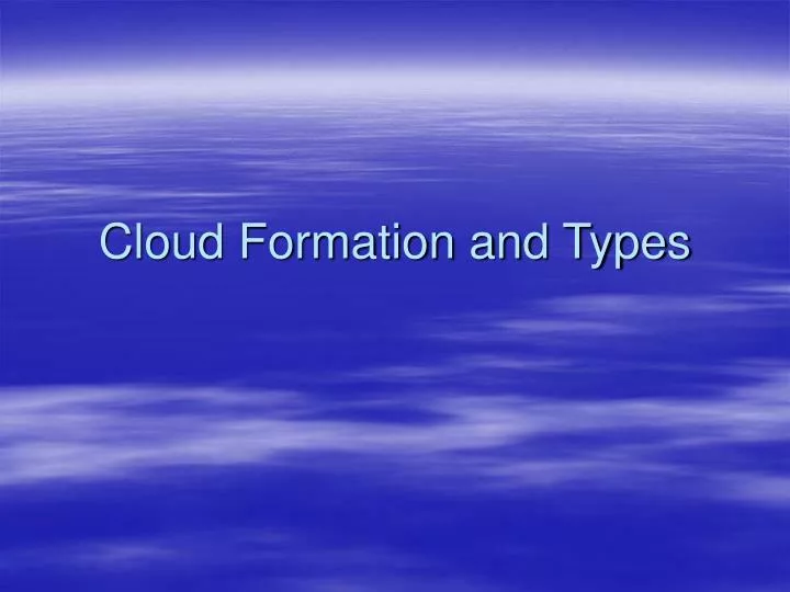 cloud formation and types n.