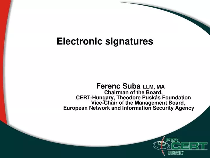 electronic signatures n.