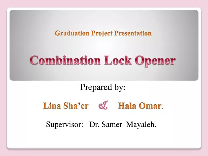 combination lock opener n.