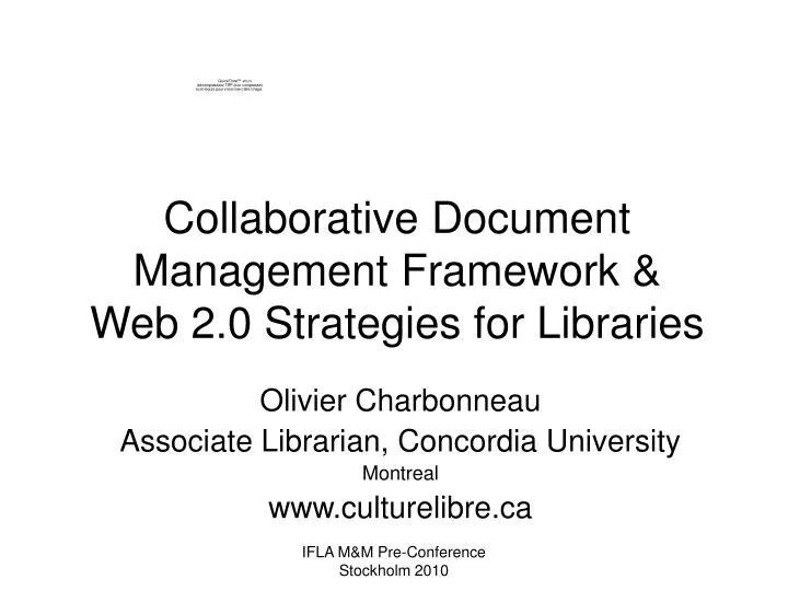 collaborative document management framework web 2 0 strategies for libraries n.