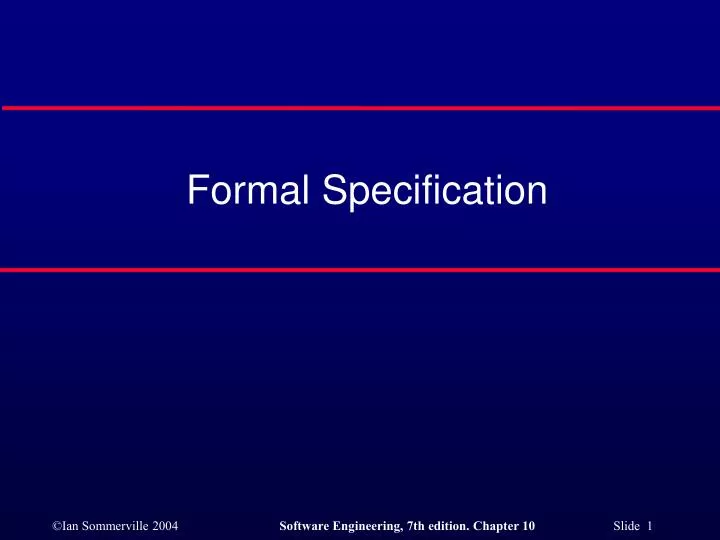 formal specification n.