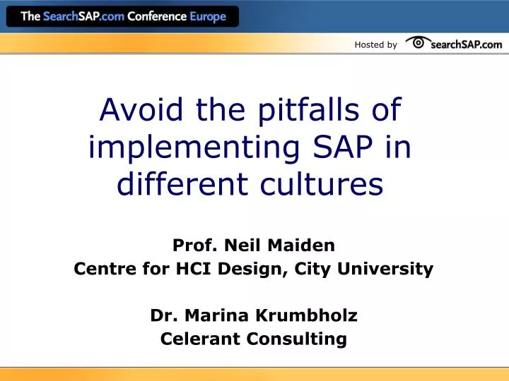 avoid the pitfalls of implementing sap in different cultures n.