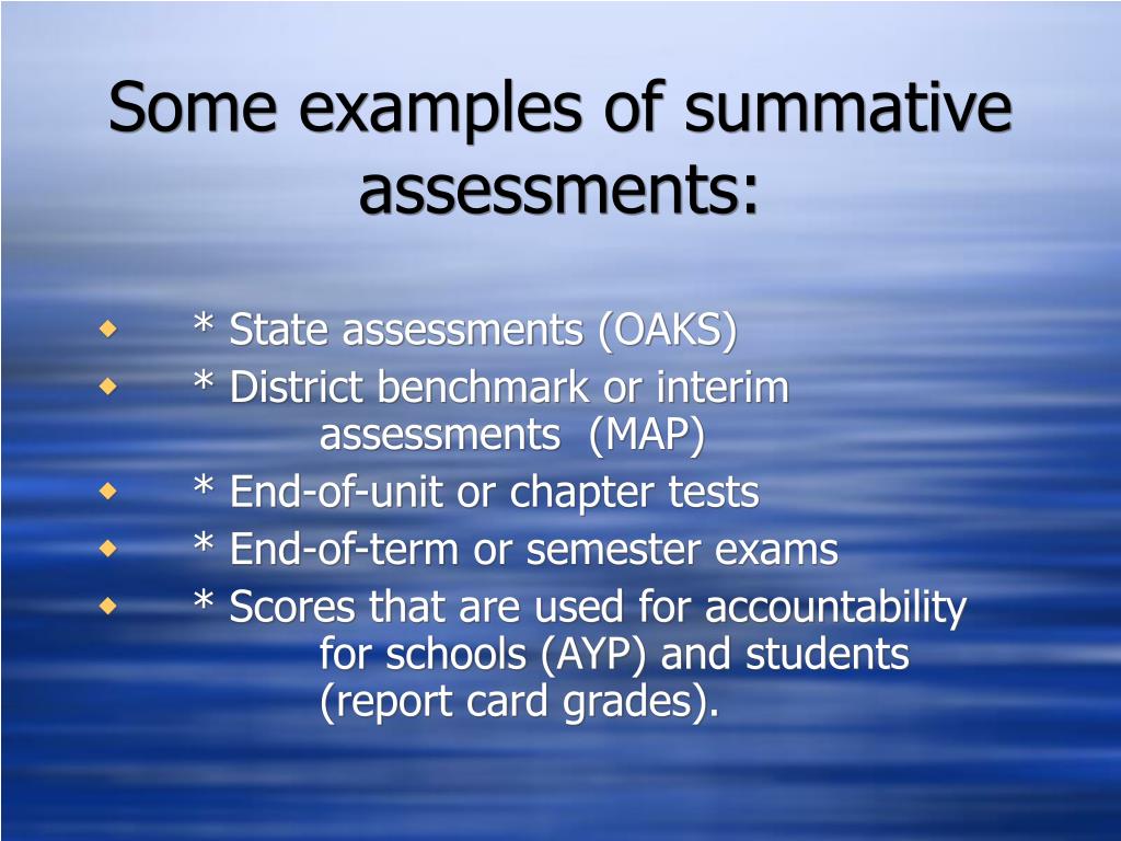 summative assessment benefits for teachers