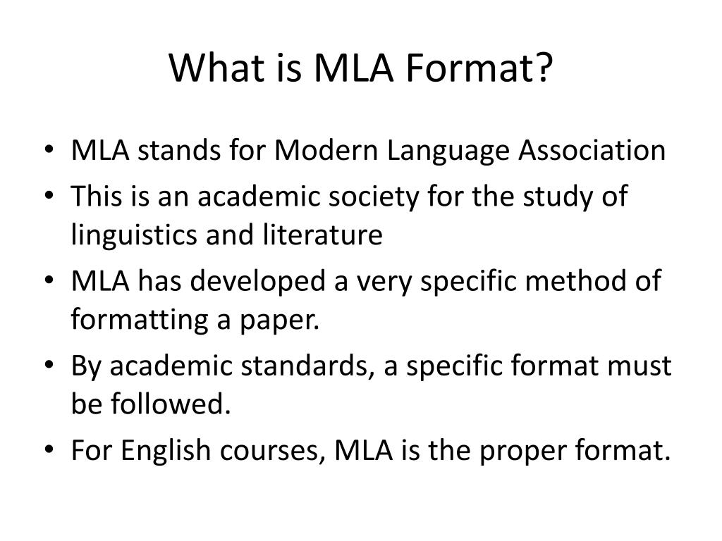 Ppt mla format powerpoint presentation free download id 339607