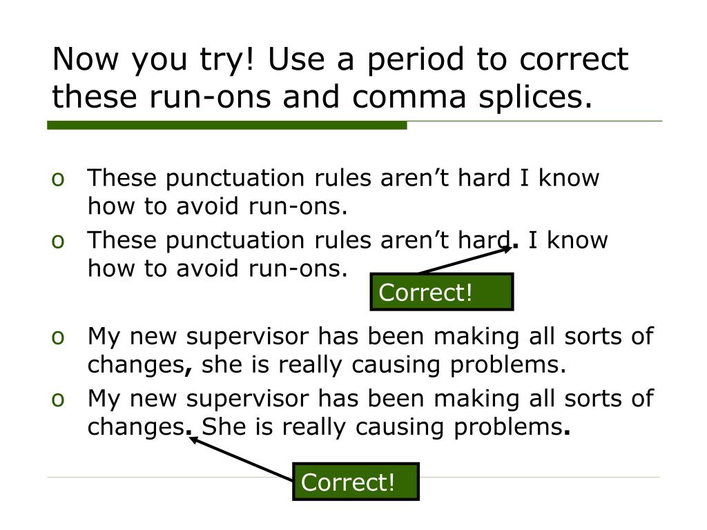 comma splice examples comma splice examples