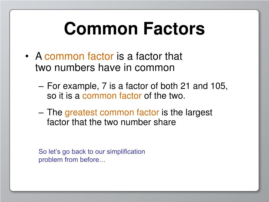 Greatest Common Factor For 28 PPT - Fractions Review PowerPoint Presentation, free download - ID:340553