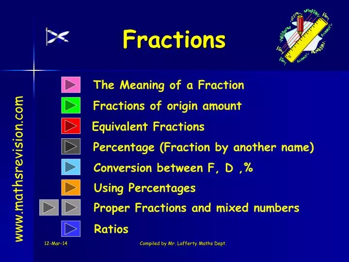 fractions n.