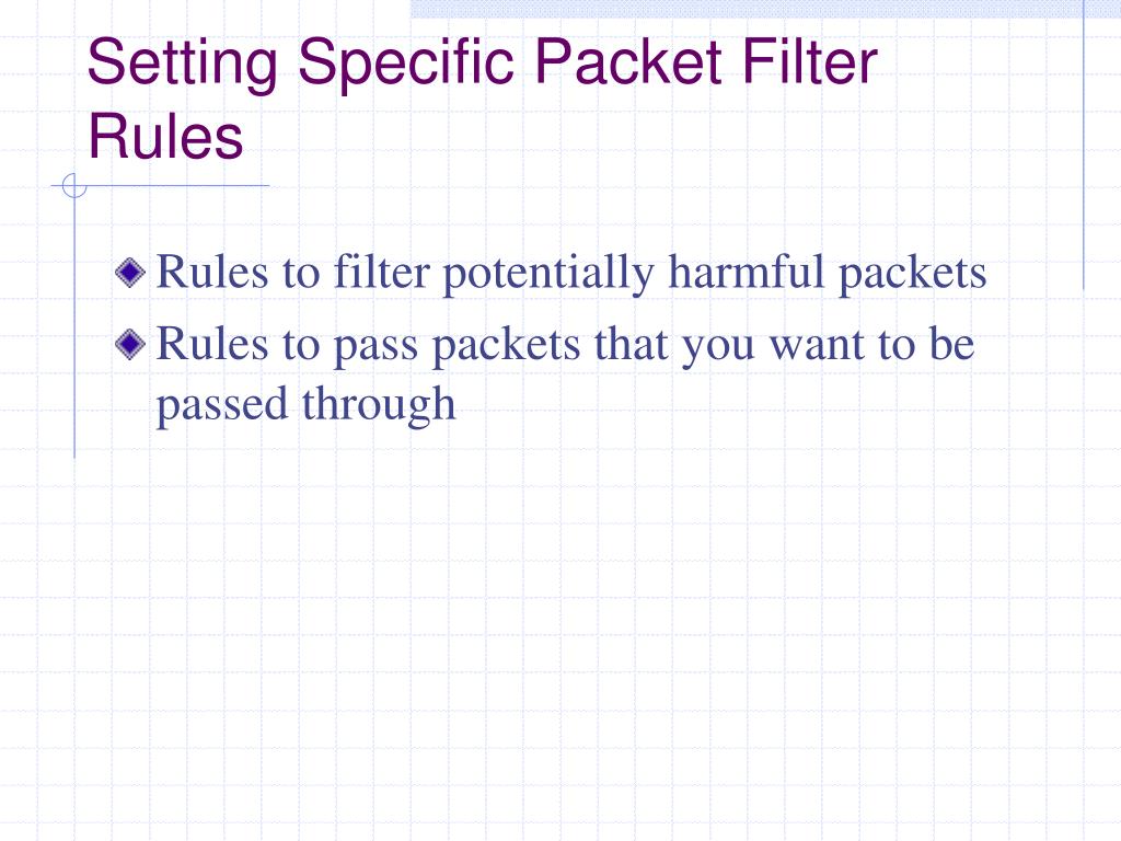 vpn packet filtering rules of lent