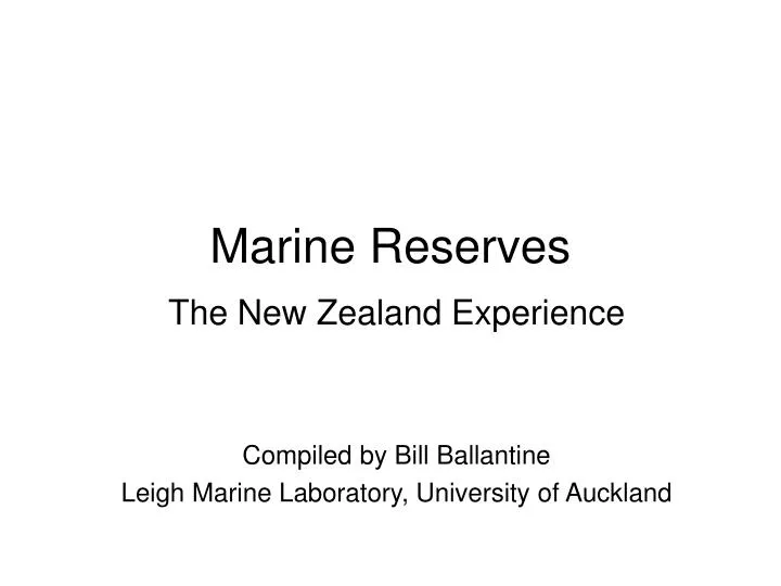 marine reserves n.