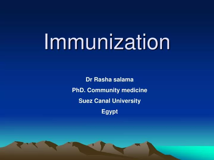 immunization n.
