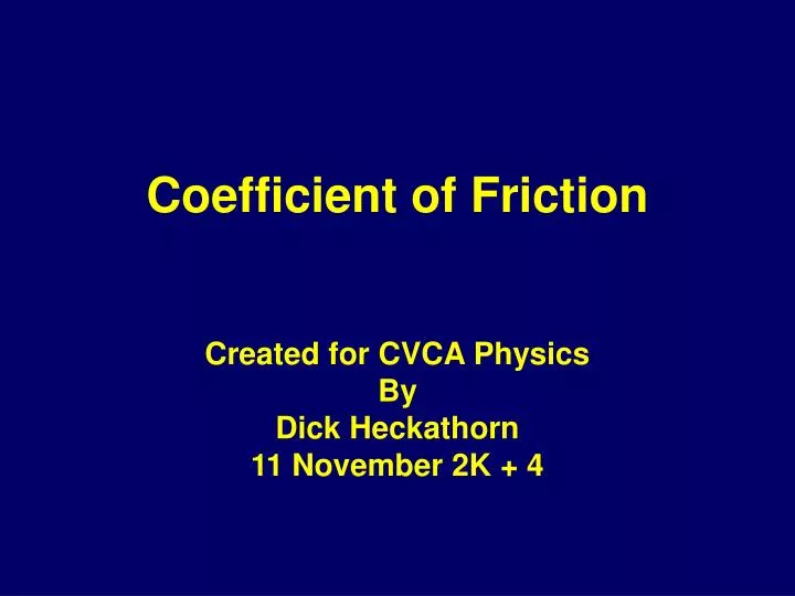 coefficient of friction n.