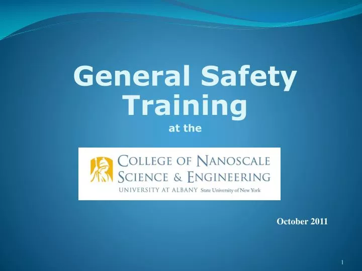 general safety training at the n.