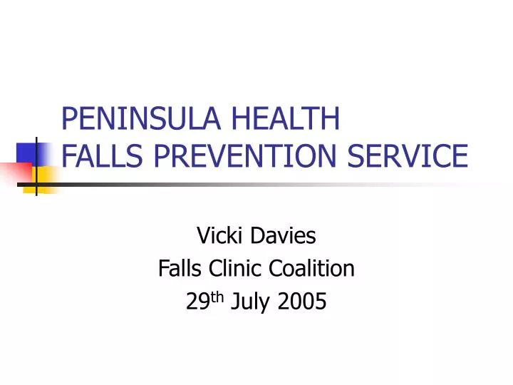 peninsula health falls prevention service n.
