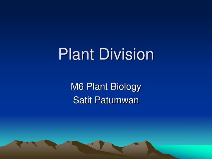 plant division n.
