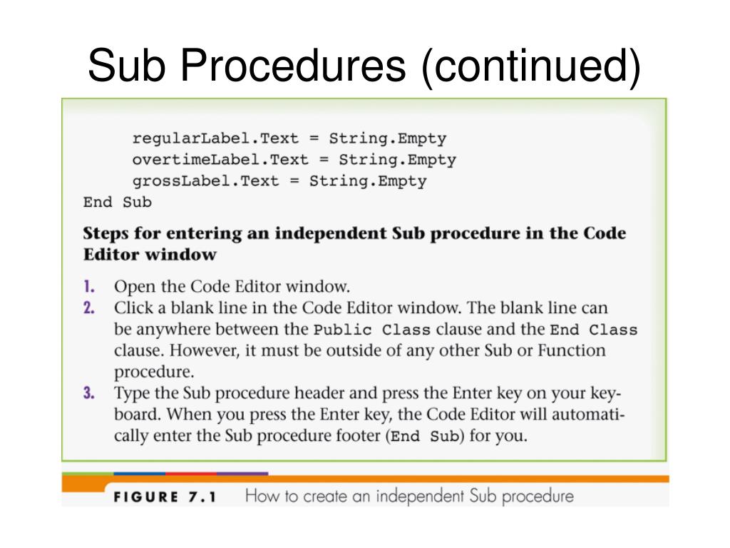 PPT - Sub and Function Procedures PowerPoint Presentation, free ...