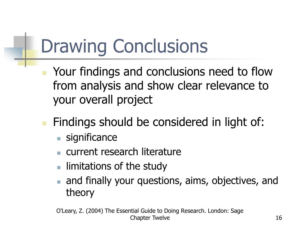 how to draw conclusions from research findings