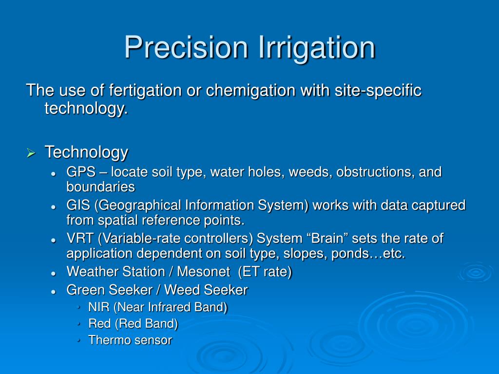 PPT - Precision Irrigation and Fertigation PowerPoint Presentation