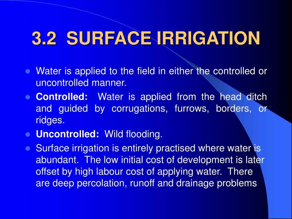 Ppt Chapter Three Irrigation Methods And Designs Powerpoint Presentation Id 343602