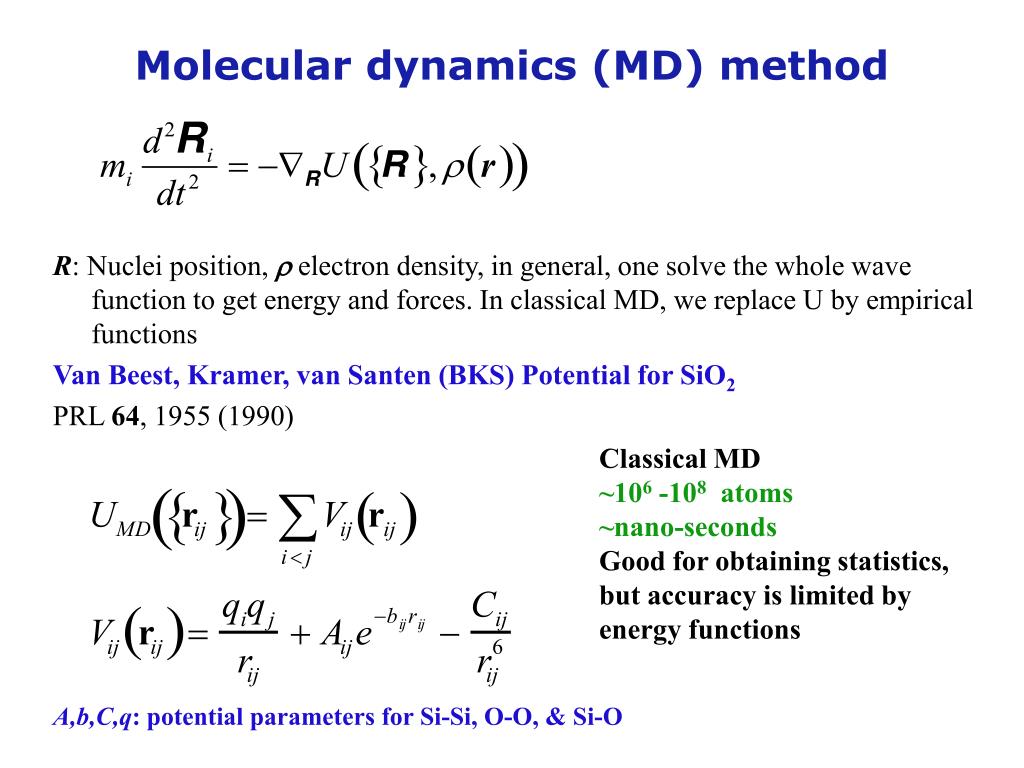 an overview of the monte carlo method mc and the molecular dynamics method md an overview of the monte carlo method mc and the molecular dynamics method md