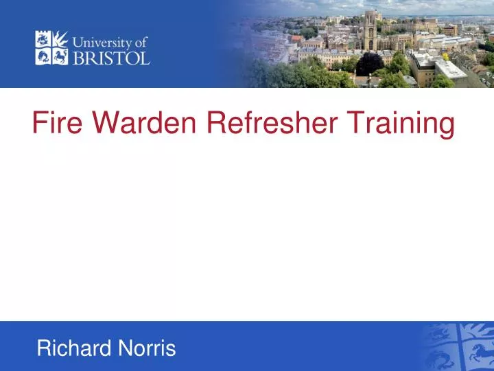 fire warden refresher training n.