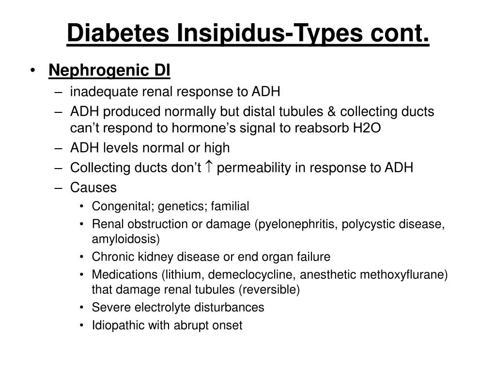 presentation of diabetes insipidus
