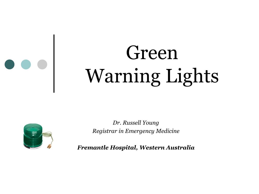 PPT Green Warning Lights PowerPoint Presentation, free download ID
