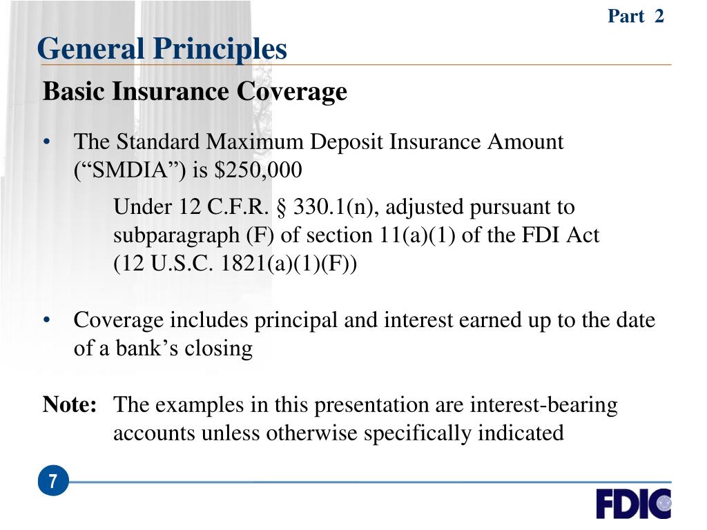 Ppt Fdic Comprehensive Seminar On Deposit Insurance Coverage For
