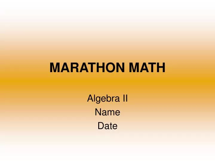 marathon math n.