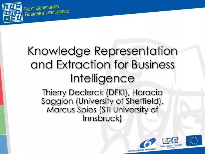 knowledge representation and extraction for business intelligence n.