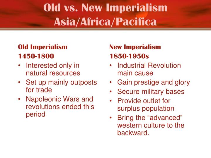 old imperialism
