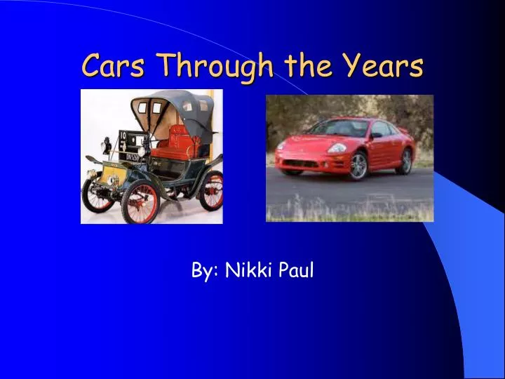 cars through the years n.