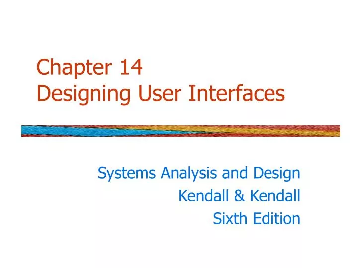 chapter 14 designing user interfaces n.