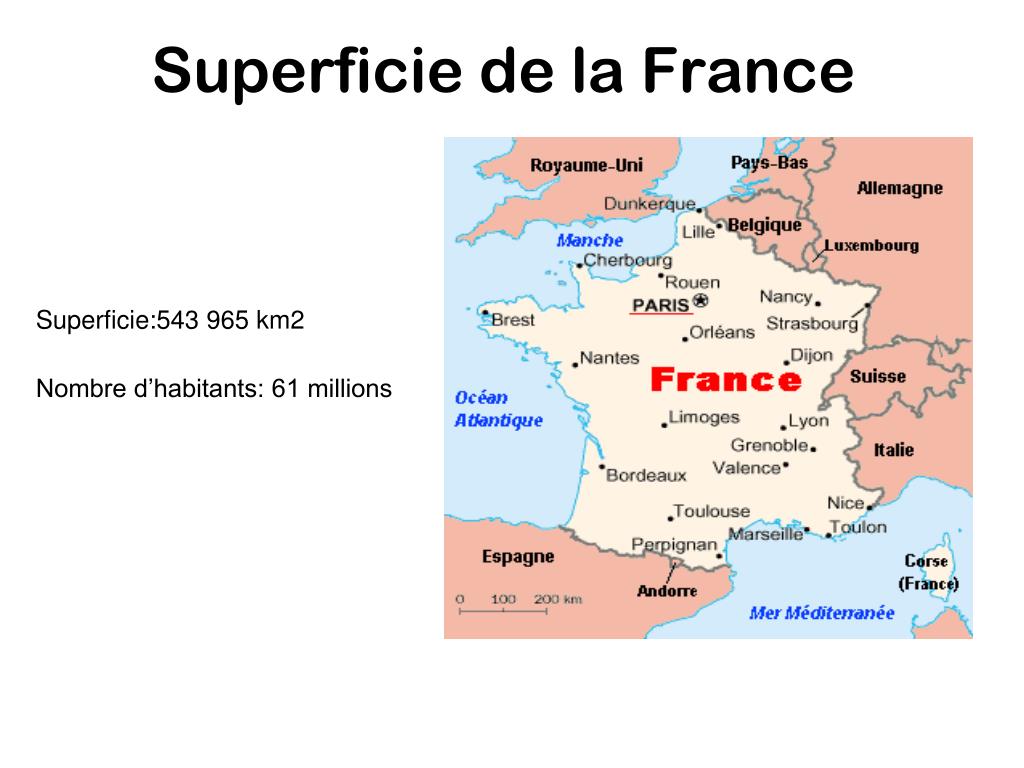 Quelle Est La Superficie De La France PPT - La France = l'hexagone PowerPoint Presentation, free download
