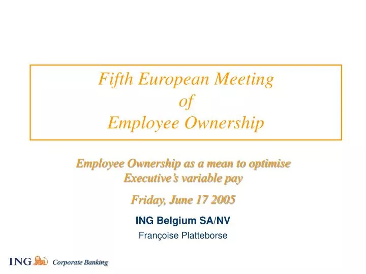 fifth european meeting of employee ownership n.