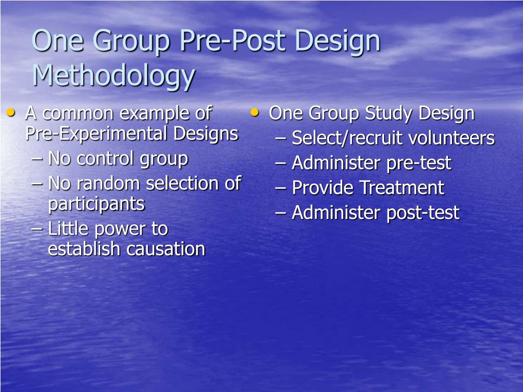 PPT One Group Pretest Post Test Design PowerPoint Presentation Free   One Group Pre Post Design Methodology L 