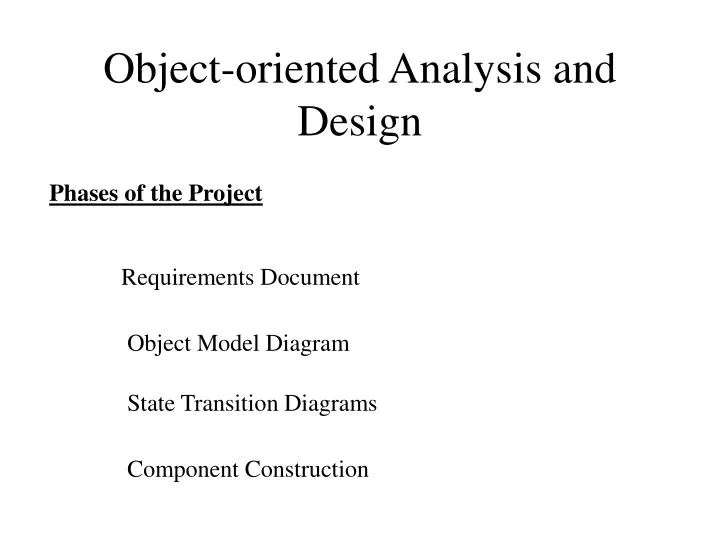 Diagrams In Object Oriented Design And Analysis Object Orien