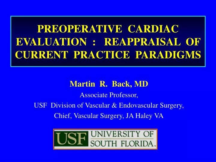 preoperative cardiac evaluation reappraisal of current practice paradigms n.