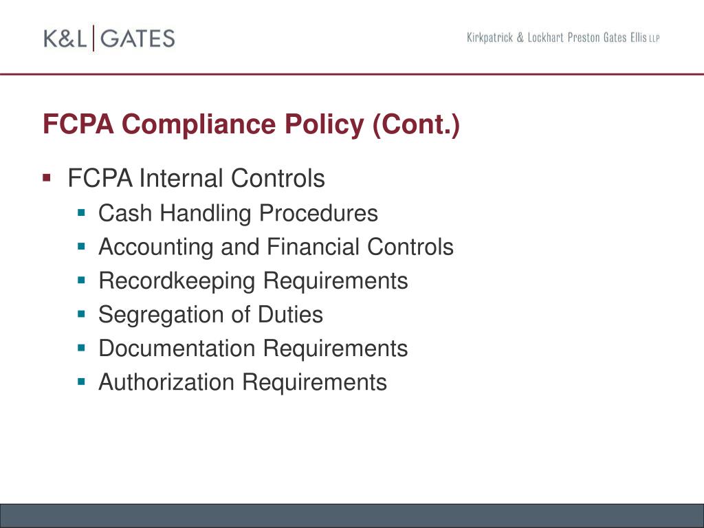 PPT BEST PRACTICES FOR MITIGATING FCPA RISK PowerPoint Presentation