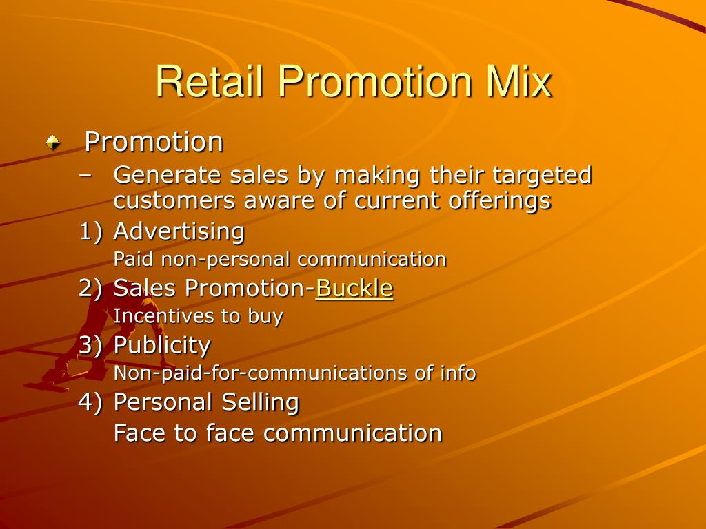 retail promotion mix