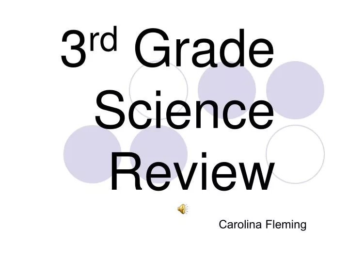 3 rd grade science review n.