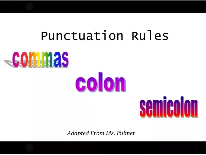 punctuation rules n.